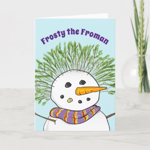 Frosty de Froman Grappige Kerst Feestdagen Kaart