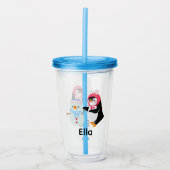 Frosty de Sneeuwman en Pinguïn Acryl Drinkbeker (Voorkant)
