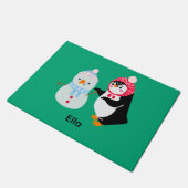 Frosty de Sneeuwman en Pinguïn Deurmat (Schuin)