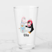 Frosty de Sneeuwman en Pinguïn Glas (Achterkant)