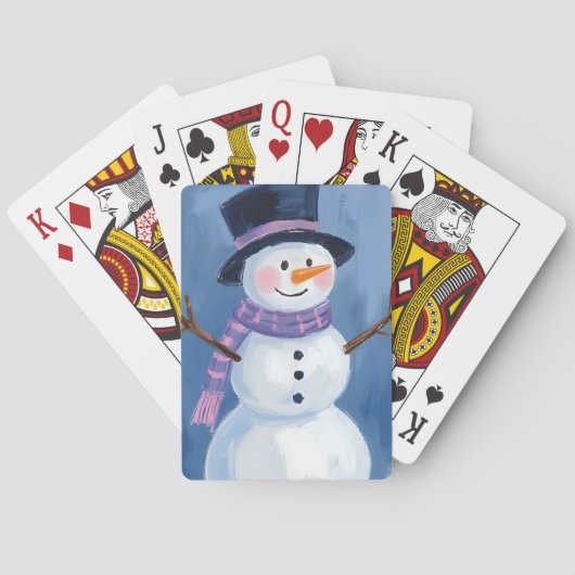 Frosty de sneeuwman kerstvakantie pokerkaarten (Achterkant)