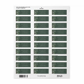 Frosty Evergreen Branch Return-adreslabel Etiket (Full Sheet)
