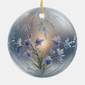 Frosty floral orament air art keramisch ornament (Achterkant)