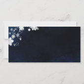 Frosty Floral Winter Wedding Merci Carte photo (Dos)