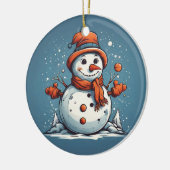 Frosty Fun Keramisch Ornament (Links)