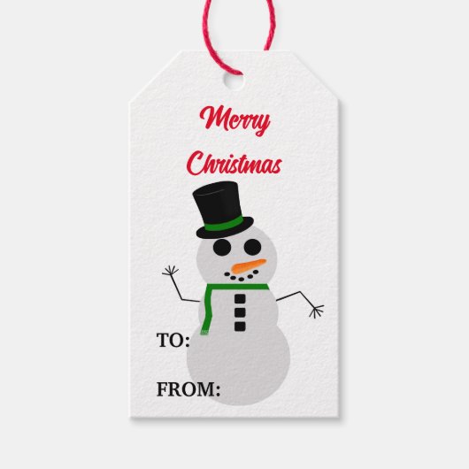 Frosty Gift Label (Set van 10) Cadeaulabel (Voorkant)