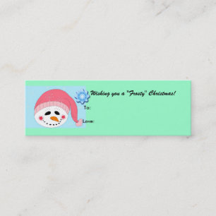 Frosty - gifttag mini visitekaartje