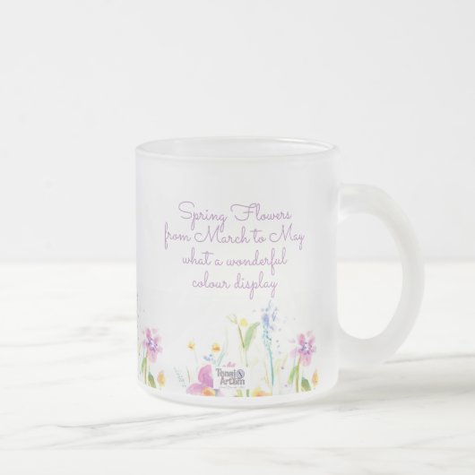 Frosty Glass Flower Tea Coffee Mug (Droit)