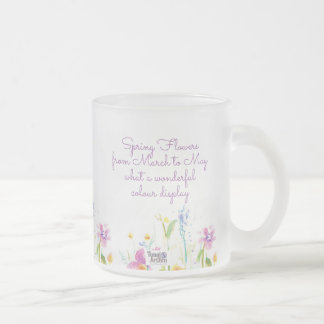 Frosty Glass Flower Tea Coffee Mug Matglas Koffiemok