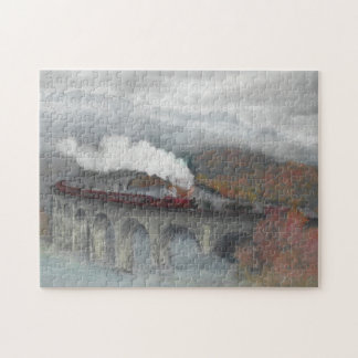 Frosty Glenfinnan Viaduct Steam Train Legpuzzel