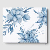 Frosty Grey Blue Floral Wedding Gastenboek (Achterkant)