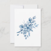 Frosty Grey Blue Wedding Invitation Kaart (Achterkant)