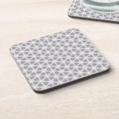 Frosty Grey Wit Raster Bier Onderzetter (Linkerzijde)
