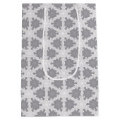 Frosty Grey Wit Raster Medium Cadeauzakje (Achterkant)