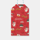 Frosty: het favoriete sneeuwmanpatroon van iederee cadeaulabel (Voorkant)