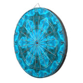 Frosty Ice Blue Snowflake Kaleidoscope Patroon Dartbord (Voorkant Rechts)