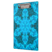 Frosty Ice Blue Snowflake Kaleidoscope Patroon Klembord (Links)