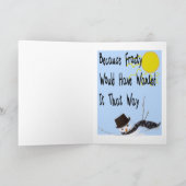 Frosty Le Snowman Carte de Noël humoristique (Intérieur)