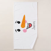 Frosty le visage heureux du Snowman (Serviette de bain)