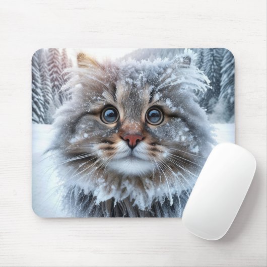 Frosty Maine Coon Cat Muismat (Met muis)