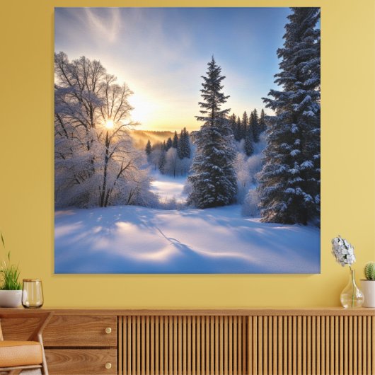 Frosty Morning Canvas Afdruk (Insitu (Woonkamer))