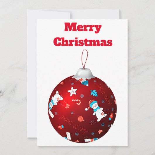 Frosty Ornament Christmas Kaart (Voorkant)