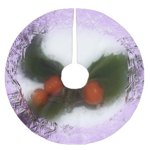 Frosty Paarse Holly Kerstboom Rok