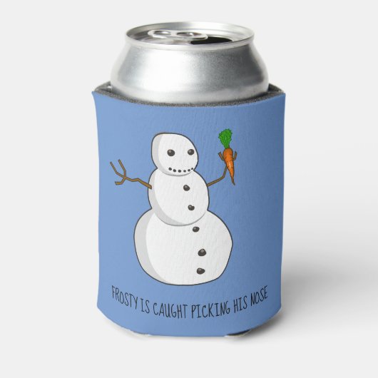 Frosty pakt zijn neus op blikjeskoeler (Blikje Achterkant)