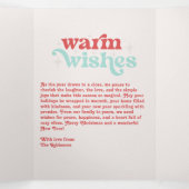 Frosty Peppermint Cozy Vibes Retro Christmas Photo Drieluik Wenskaart (Binnenkant midden)