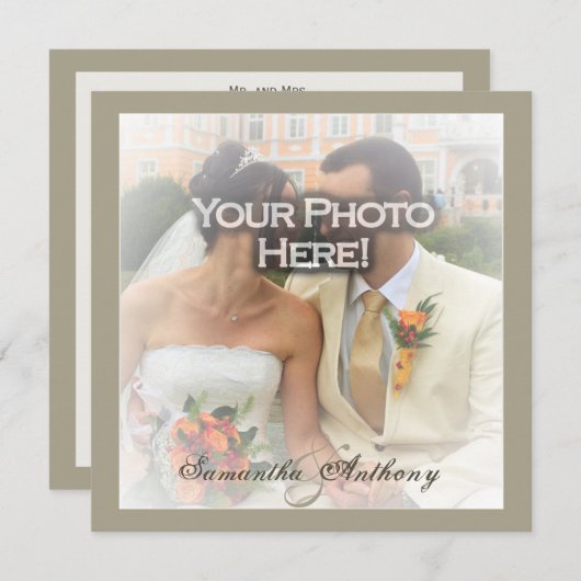 Frosty Photo Overlay Mariage Invitations (Devant / Derrière)