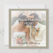 Frosty Photo Overlay Mariage Invitations (Devant)