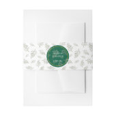 Frosty Pine Forest Green Wedding Uitnodigingen Wikkel (Voorkant Voorbeeld)