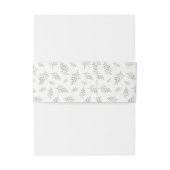 Frosty Pine Forest Green Wedding Uitnodigingen Wikkel (Achterkant Voorbeeld)