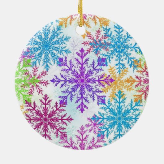Frosty Rainbow Flakes — Bright Winter Ornament (Achterkant)