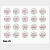 Frosty Red Merry Christmas Retouradres Labels (Vel)