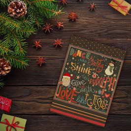 Frosty Rudolph Santa Jesus Christmas Kaart