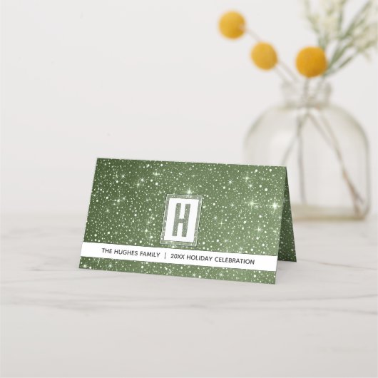 FROSTY Rustic Sage Groene Waterverf Monogram (Achterkant)
