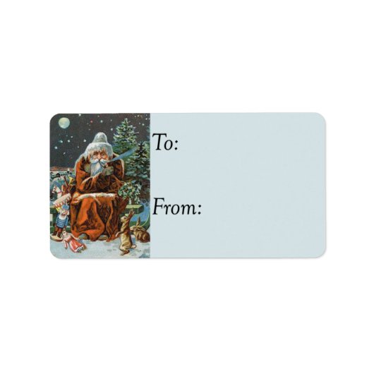 Frosty Santa Gift Label (Voorkant)