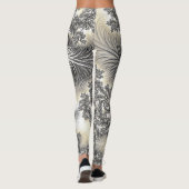 Frosty Silver Ice Crystals Bevroren look Fractal A Leggings (Achterkant)