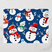 Frosty Sneeuwmannen Kerst Kaart (Voorkant)