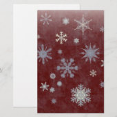 Frosty Snowflake Briefpapier (Voorkant / Achterkant)