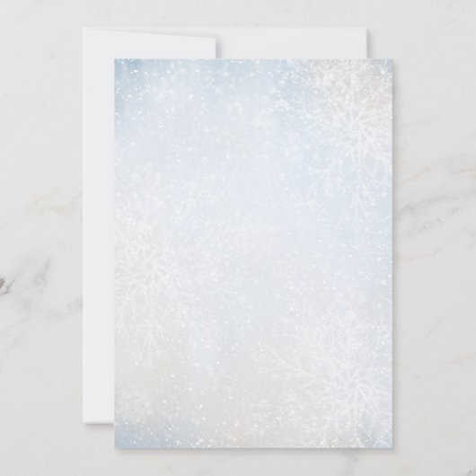 Frosty Snowly Winter Kerstfeest Kaart (Achterkant)