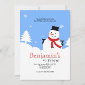 Frosty Snowman Anniversaire Invitations (Devant)