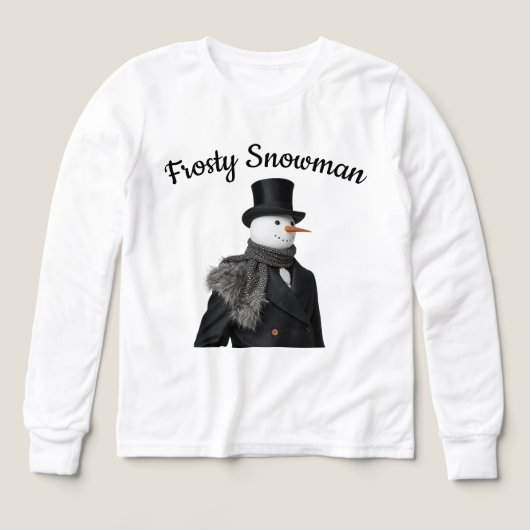 Frosty Snowman Simple Elegant Chirstmas Snowman  (Motif recto)