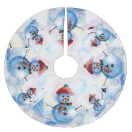 Frosty Snowman Tree Skirt Kerstboom Rok