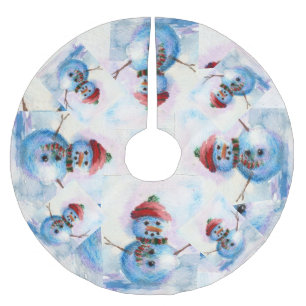 Frosty Snowman Tree Skirt Kerstboom Rok