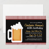 Frosty Stein 60th Birthday Invitations Kaart (Voorkant / Achterkant)