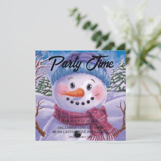 Frosty the S nowman Invitation (Debout devant)
