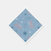 Frosty the Snowman Blue Snowflake Pattern Servet (Hoek)