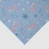 Frosty the Snowman Blue Snowflake Pattern Tissuepapier (Detail)